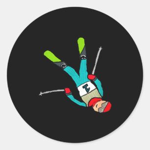 Freestyle-Skiing Runder Aufkleber