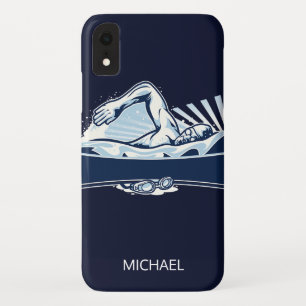 Freestyle Swimmer Personalisierter Name   Sport Case-Mate iPhone Hülle