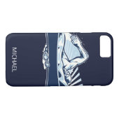 Freestyle Swimmer Personalisierter Name | Sport Case-Mate iPhone Hülle (Rückseite (Horizontal))