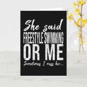 Freestyle Swimming lustige Geschenkidee Karte (Gelbe Blume)