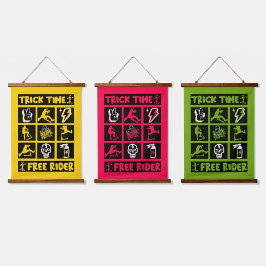 Freestyle Trick Scooter Wandteppich Mit Holzrahmen (Dreifach)