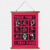 Freestyle Trick Scooter Wandteppich Mit Holzrahmen (Vorderseite 2)