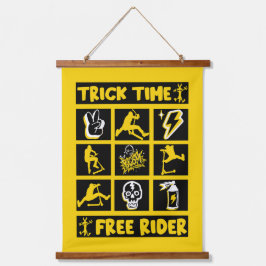 Freestyle Trick Scooter Wandteppich Mit Holzrahmen