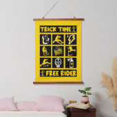 Freestyle Trick Scooter Wandteppich Mit Holzrahmen (Schlafzimmer)