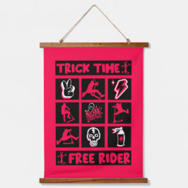 Freestyle Trick Scooter Wandteppich Mit Holzrahmen