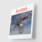 Freestyle Yamaha Quadratische Wanduhr (Winkel)