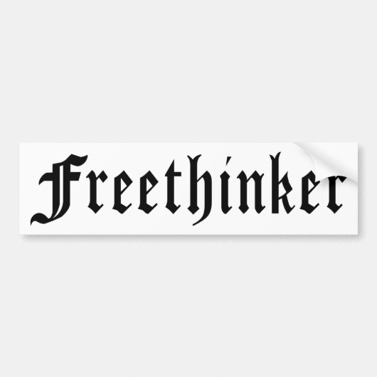 Freethinker 1 autoaufkleber (Vorne)