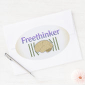 Freethinker (mit dem Gehirn brechend frei) Sticker (Umschlag)
