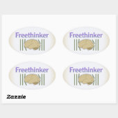 Freethinker (mit dem Gehirn brechend frei) Sticker (Blatt)