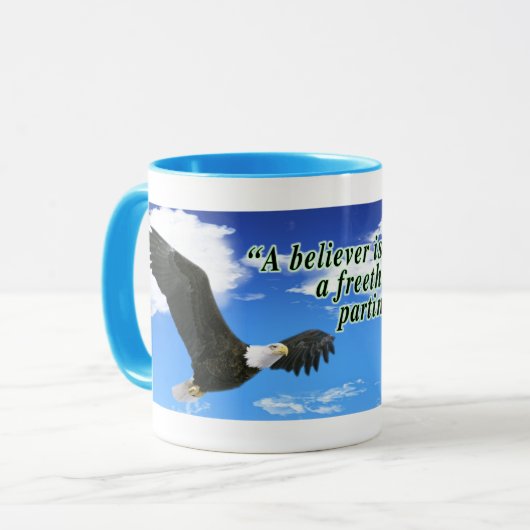 Freethinkerzitat Tasse (Vorderseite Links)