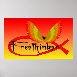 Freethinking-Fisch-Symbol Poster