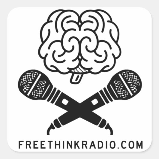 FreeThinkRadio Brainbones Stickers (Vorderseite)