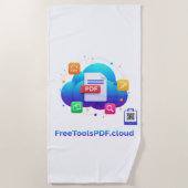 FreeToolsPDF – Digitale Power auf deinem Shirt! Strandtuch (Vorderseite)
