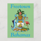 Freetown, Bahamas mit Wappen (Eleuthera) Postkarte (Vorderseite)