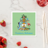 Freetown, Bahamas mit Wappen (Eleuthera) Serviette (Beispiel)