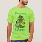 Freetown, Bahamas mit Wappen (Eleuthera) T-Shirt (Vorderseite)