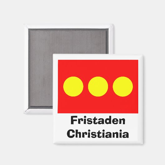 Freetown Christiania Flag Magnet (Vorderseite/Rückseite)