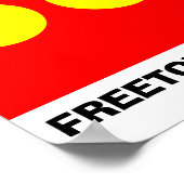 Freetown Christiania Flag Poster (Ecke)