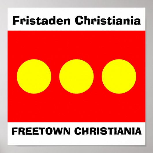 Freetown Christiania Flag Poster (Vorne)