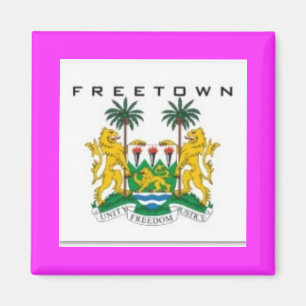 FREETOWN, (SIERRA LEONE) KARTE, T - SHIRT UND USW. MAGNET