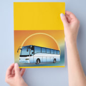 FreeVector-Bus Transportreise Flyer (Hand)