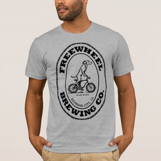 Freewheel Brewing Co Logo - Schwarz (nur Vordersei T-Shirt (Vorderseite)