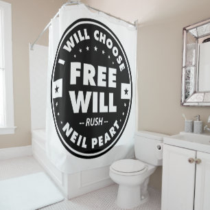 Freewill, motivierend Zitat Duschvorhang