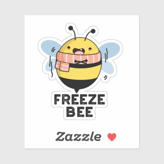 Freeze Bee Funny Insect Bug Pub Aufkleber (Blatt)