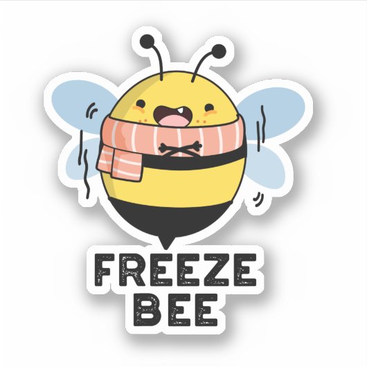 Freeze Bee Funny Insect Bug Pub Aufkleber (Vorderseite)