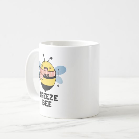 Freeze Bee Funny Insect Bug Pub Kaffeetasse (Vorderseite Links)