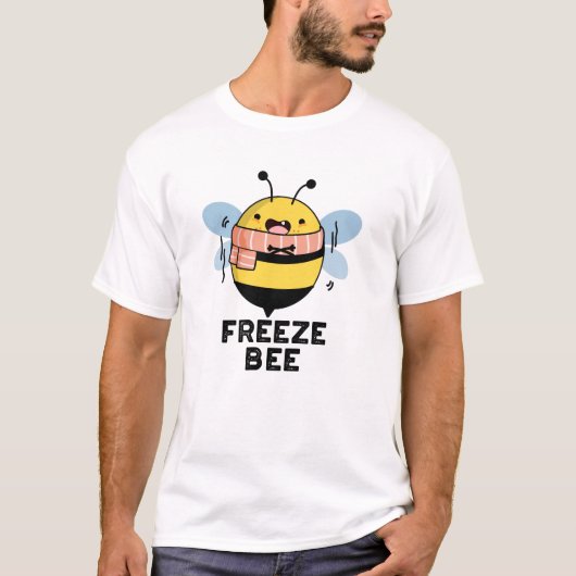 Freeze Bee Funny Insect Bug Pub T-Shirt (Vorderseite)