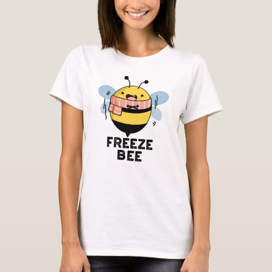 Freeze Bee Funny Insect Bug Pub T-Shirt (Vorderseite)