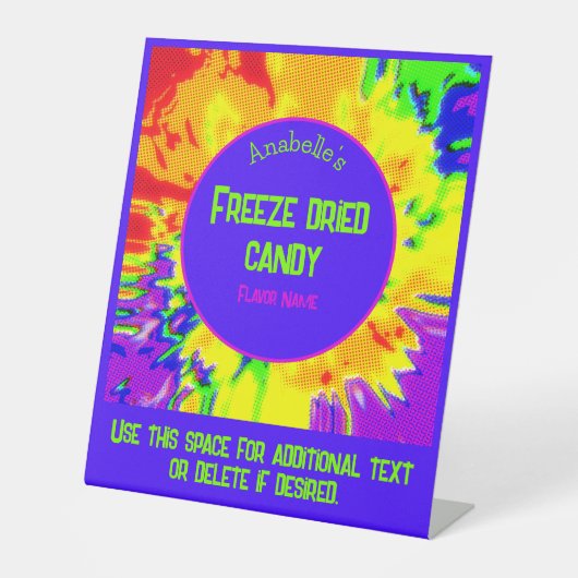Freeze Driven Candy Rainbow Custom Business Sockelschild (Vorderseite)