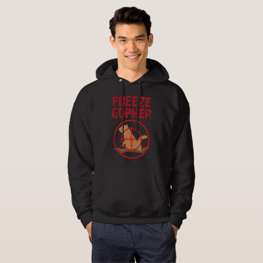 Freeze Gopher Hunting Funny Gopher Hunter  Hoodie (Vorne ganz)