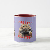 Freeze! Pawlice Funny Geschenk für Katzen Liebhabe Tasse (Zentrum)