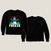 Freeze Snowman Police Christmas Pajama Funnt Poliz (Design Vorder- & Rückseite)