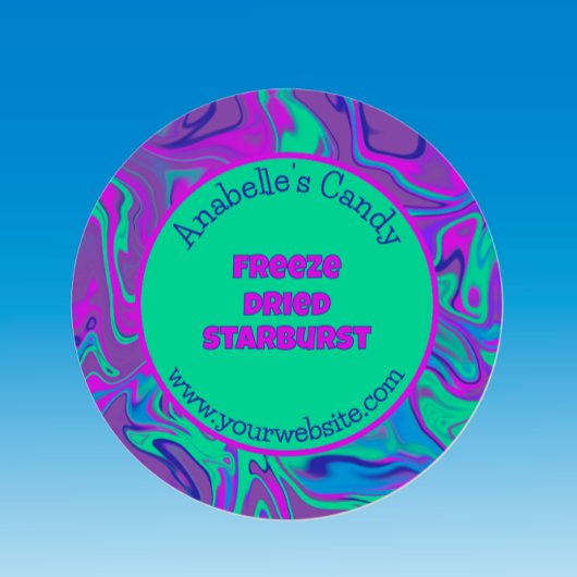 Freeze Trockenwürfel Coole, farbenfrohe Marke Runder Aufkleber