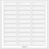 Freezer-Labels für benutzerdefinierte Datums- und  Aufkleber (Blatt)