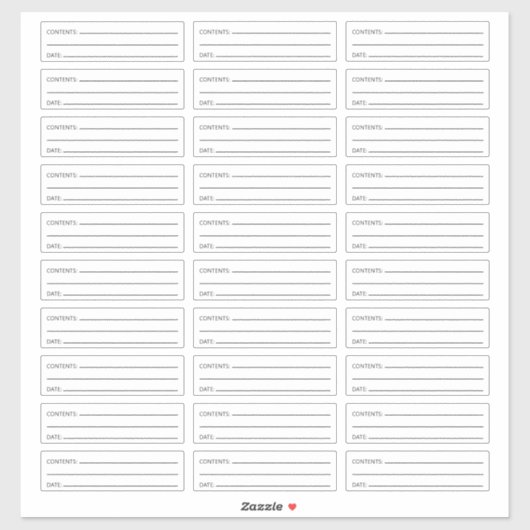 Freezer-Labels für benutzerdefinierte Datums- und Aufkleber (Blatt)