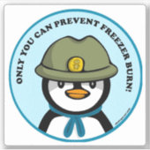 Freezie der Peng sagt Custom Cut Vinyl Sticker (Vorderseite)