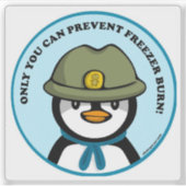 Freezie der Peng sagt Custom Cut Vinyl Sticker (Vorderseite)