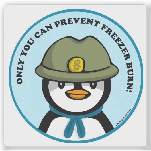 Freezie der Peng sagt Custom Cut Vinyl Sticker (Vorderseite)