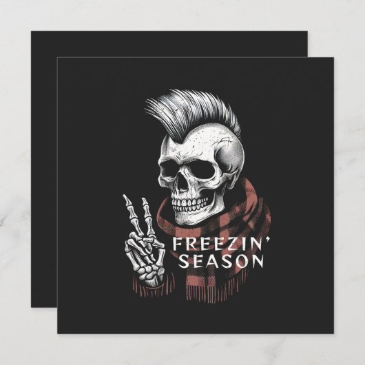 Freezin' Saison Feiertagskarte (Vorne/Hinten)