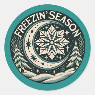 Freezin' Saison Runder Aufkleber