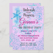 Freezing Snow Magic Invasion Einladung (Vorne/Hinten)