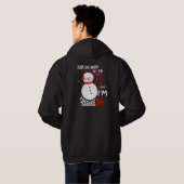 Freezing Snowman Funny Christmas Black Hoodie (Schwarz voll)