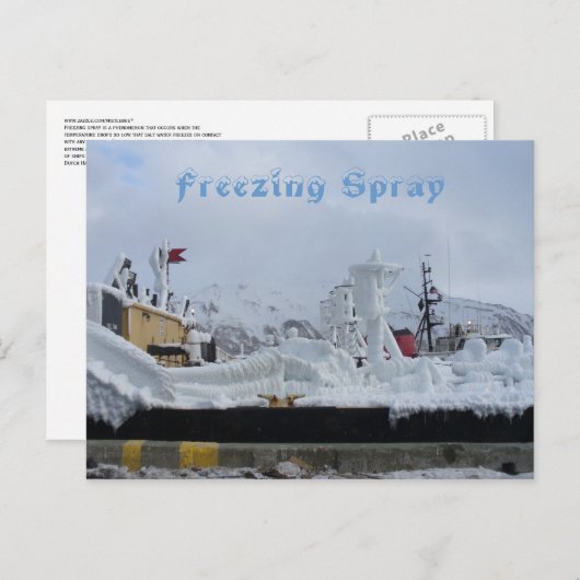Freezing Spray on a Fuel Barge, Dutch Harbour, AK Postkarte (Vorne/Hinten)