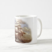 Fregatte"alter Ironsides" USS-Konstitution Kaffeetasse (VorderseiteRechts)