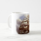 Fregatte"alter Ironsides" USS-Konstitution Kaffeetasse (Vorderseite Links)