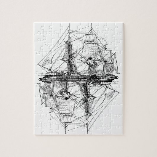 Fregatte-Puzzlespiel-Niveau 10 Puzzle (Vertikal)